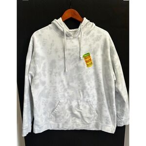 Toxic Waste Sour Candy Hoodie Women XL White Camo Double Graphic Kangaroo Pocket